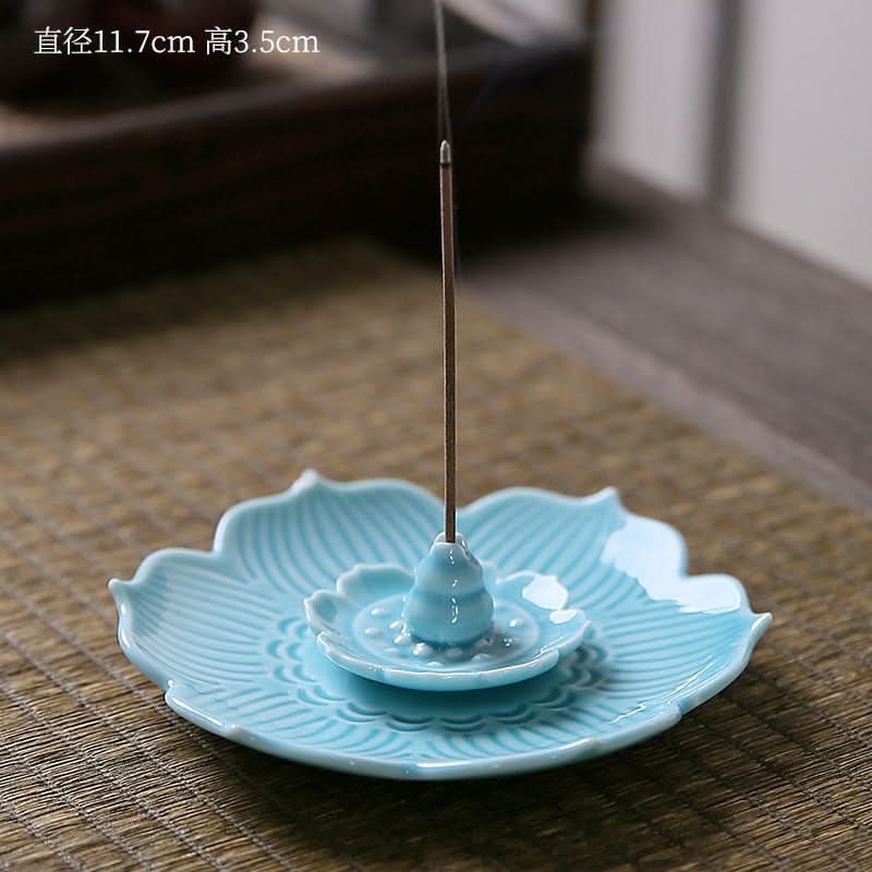 Ceramic Lotus Incense Burner