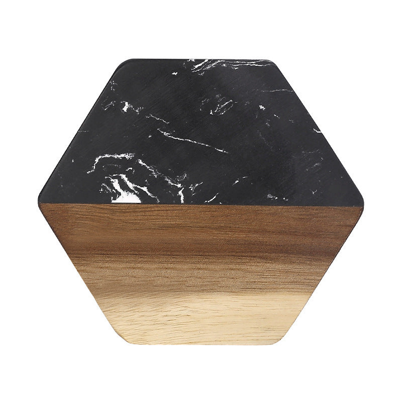 Luxury Wooden Drink Coaster Set – Non-Slip, Heat-Resistant Tableware for Modern Homes