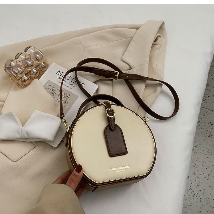 Women’s Street style Round PU Shoulder Bag – Small Crossbody Purse