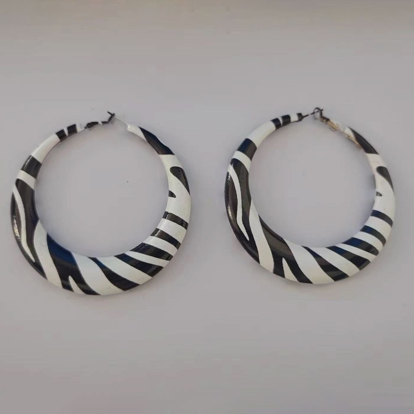Leopard Cow Print Geometric Earrings