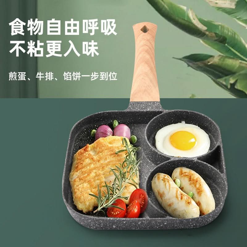 Non-Stick 3-Section Induction Steak Pan