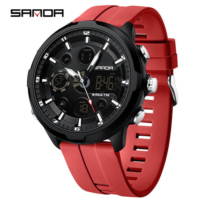 Men’s Waterproof Digital Watch Casual Fashion Timepiece with Luminous Display