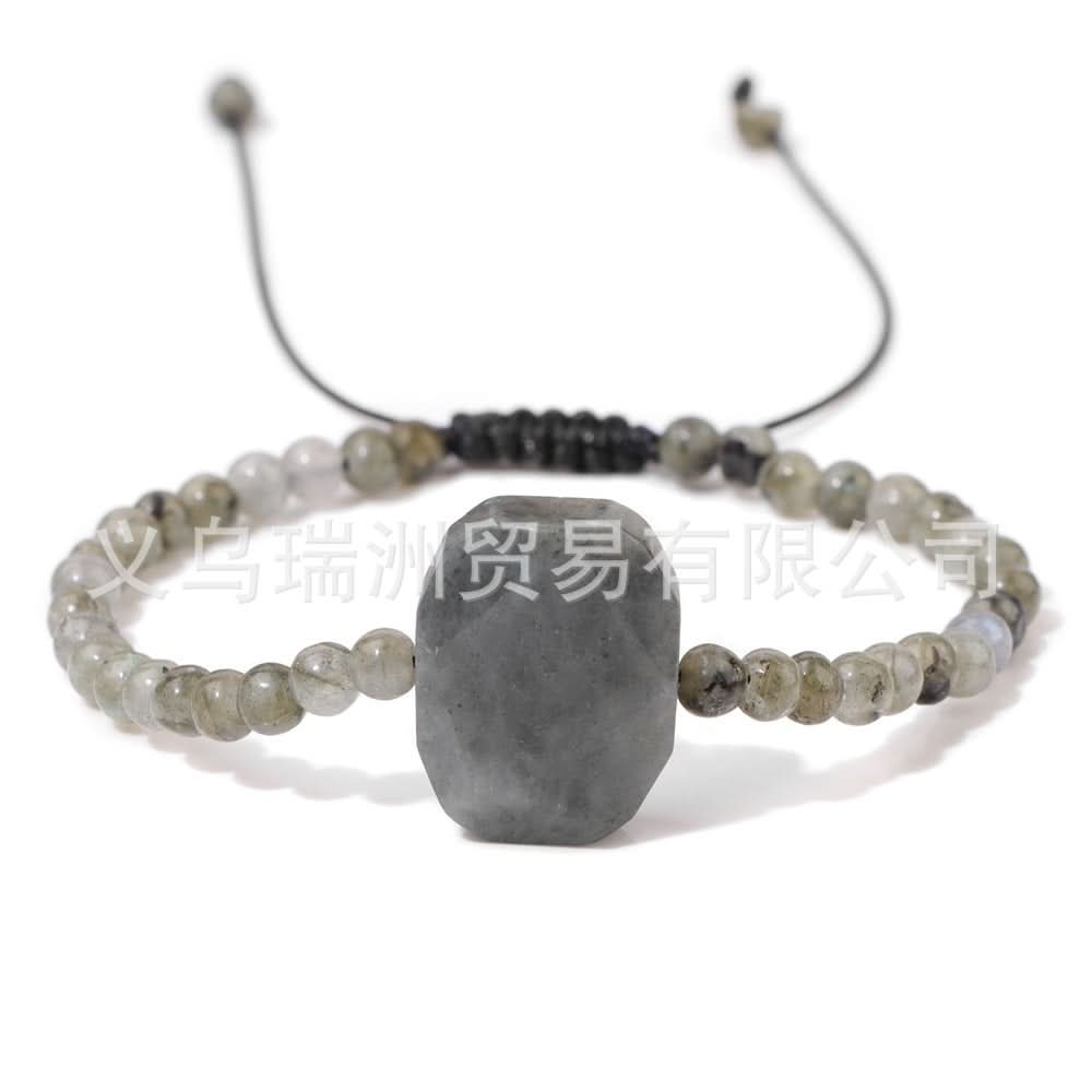 Men's Handmade Tiger Eye & Agate Bead Bracelet – Retro Design