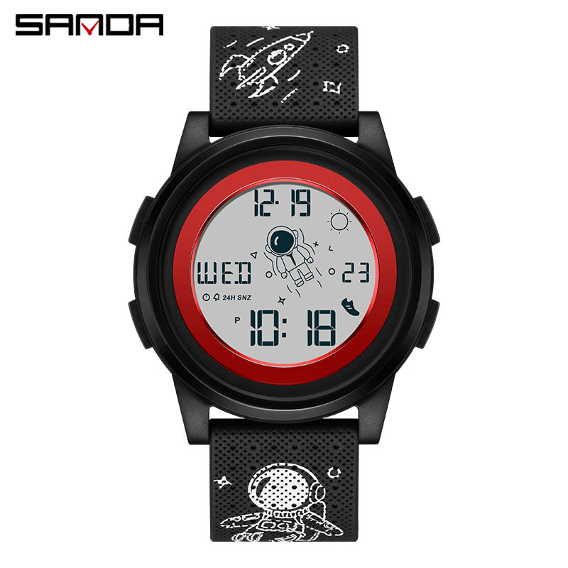 SANDA Astronaut Digital Watch – Unisex Luminous Waterproof Sports Watch
