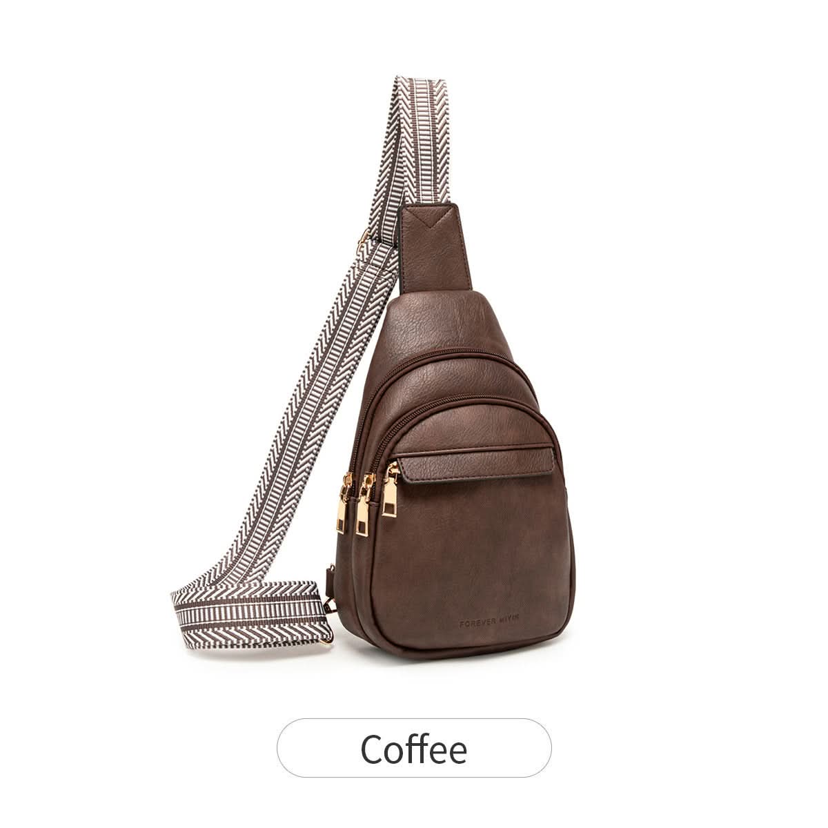 Women's Retro Crossbody Chest Bag – Wide Shoulder Strap