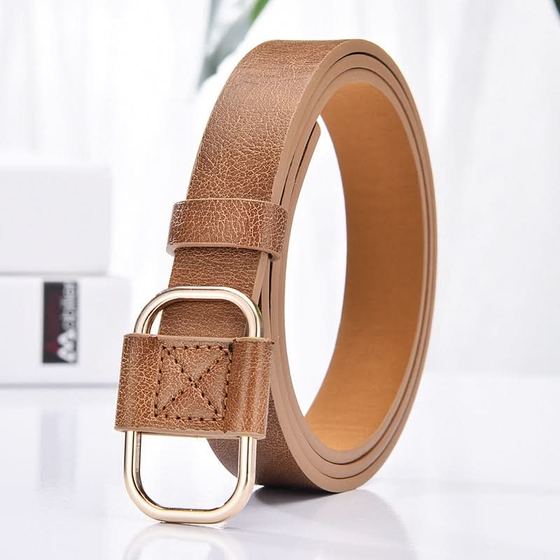 Women's Adjustable Faux Leather Belt - with Alloy Buckle