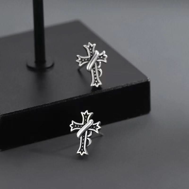 Men’s Trendy Cross Earrings – Stylish Statement Jewelry