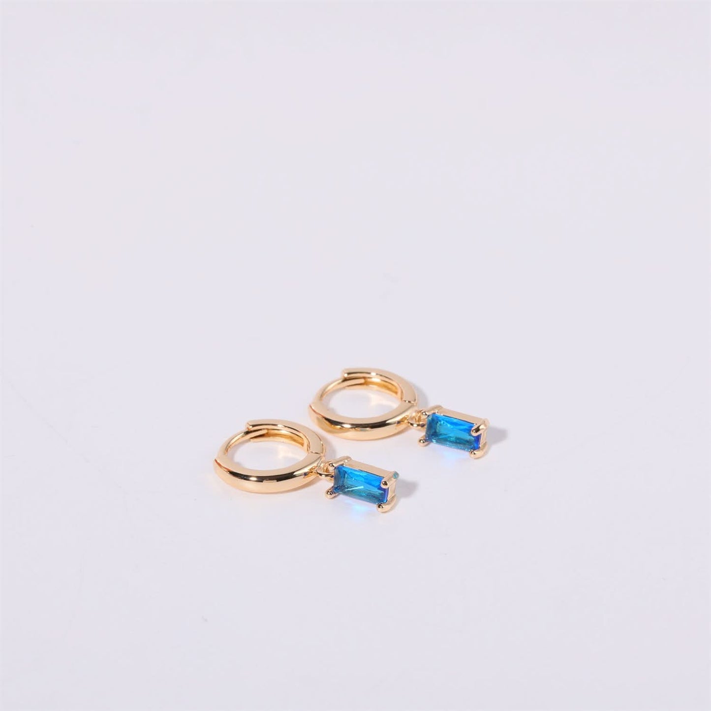 Birthstone Hoop Earrings for Women – Crystal Hoops, Retro Chic Style