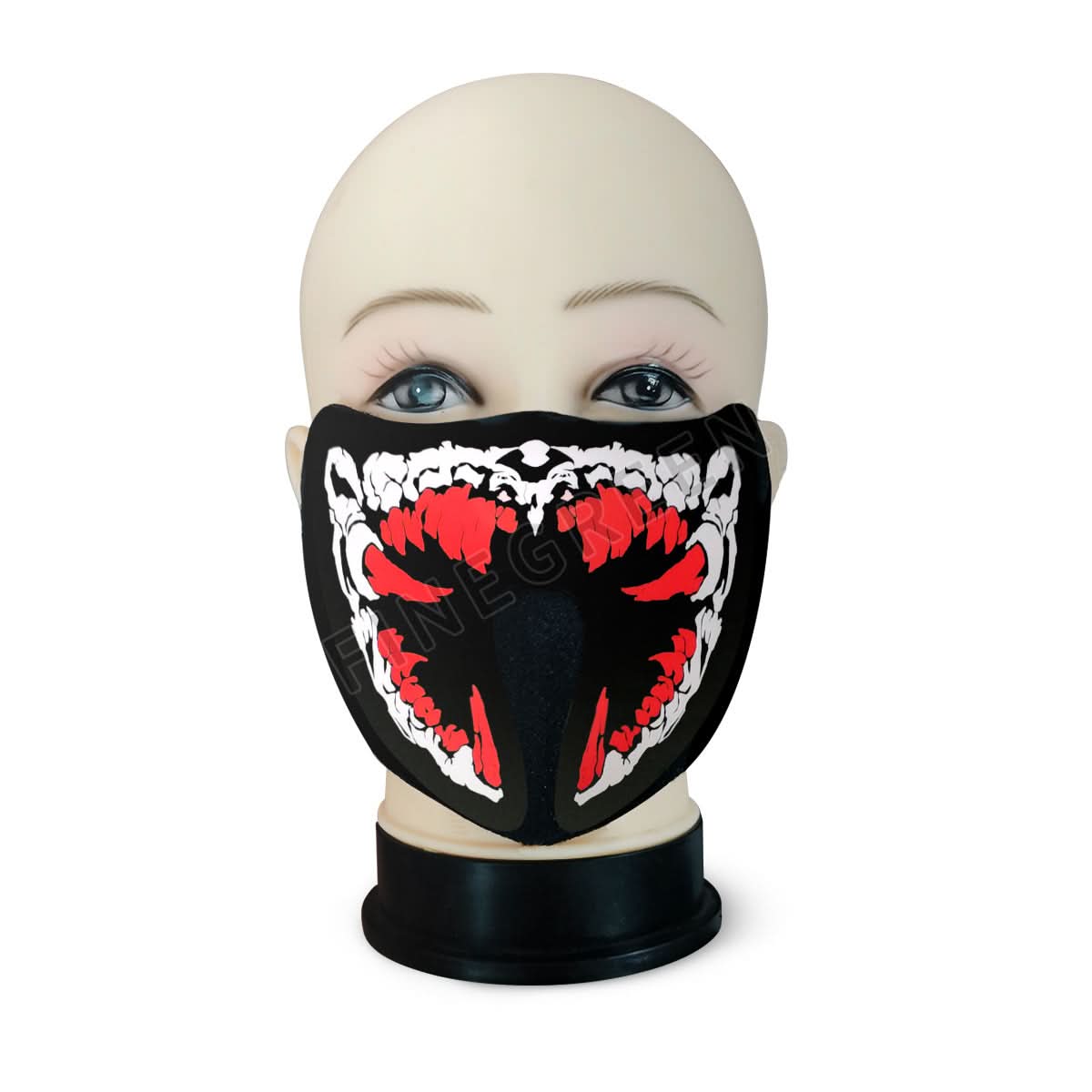Voice-Controlled Glowing Halloween Mask, USB-Powered