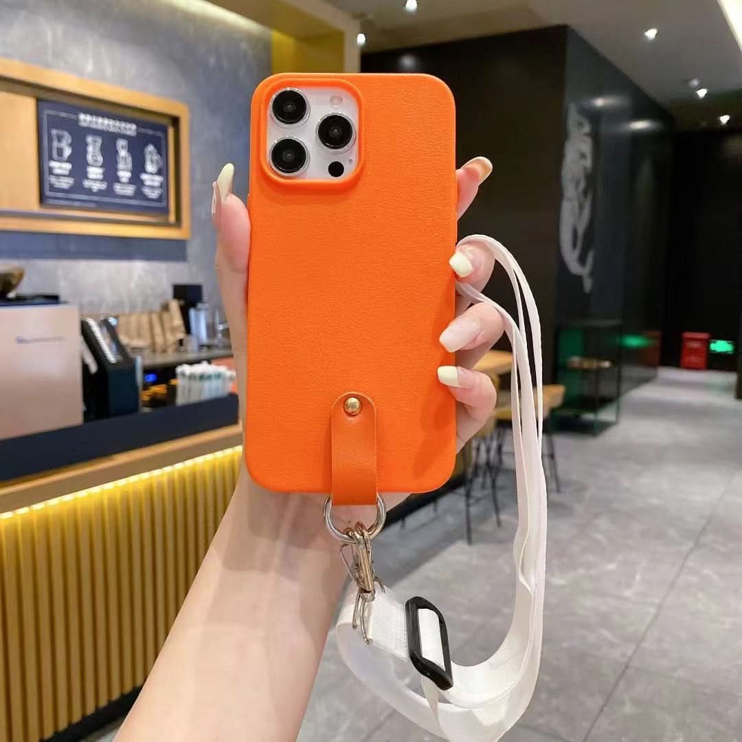 Crossbody TPU Leather iPhone Case, Drop-Resistant