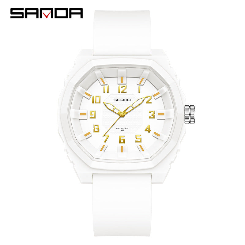 Sanda Waterproof Digital Sports Watch – Durable Dual Display Quartz Watch for Students