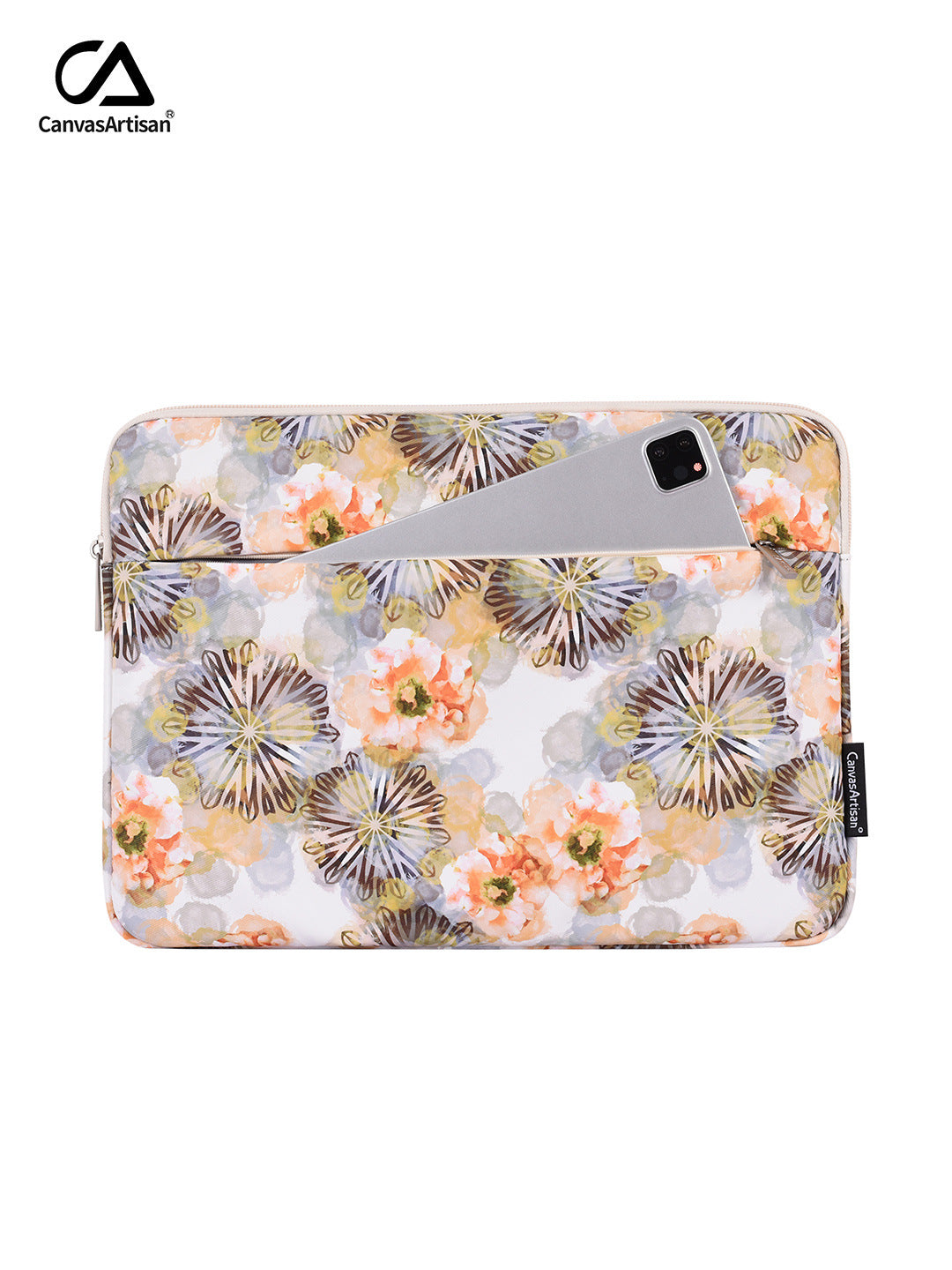Sunset Bloom Floral Printed Laptop Sleeve 11–15 Inch – Waterproof & Shockproof Polyester Case