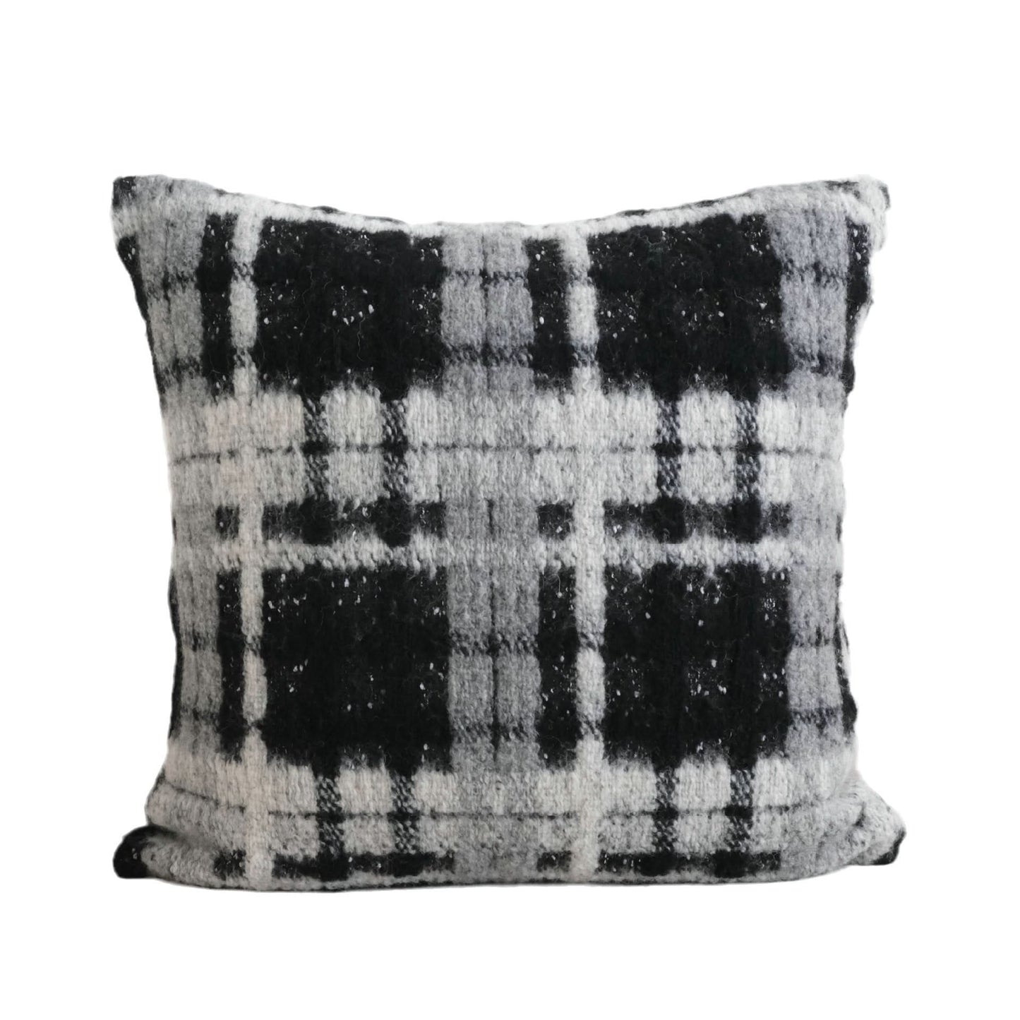 Starry Wool Black and White Checkered Pillow - Light Luxury Sofa Cushion