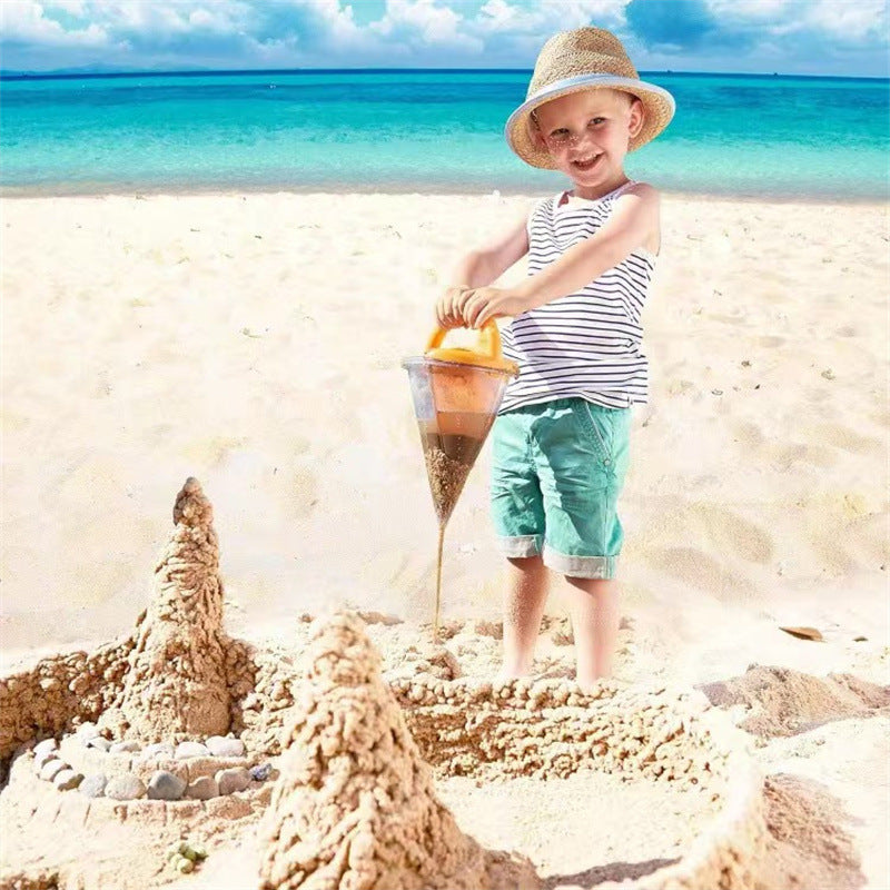 Kids Beach Sand Funnel Toy – Modern & Colorful Plastic Play Funnel