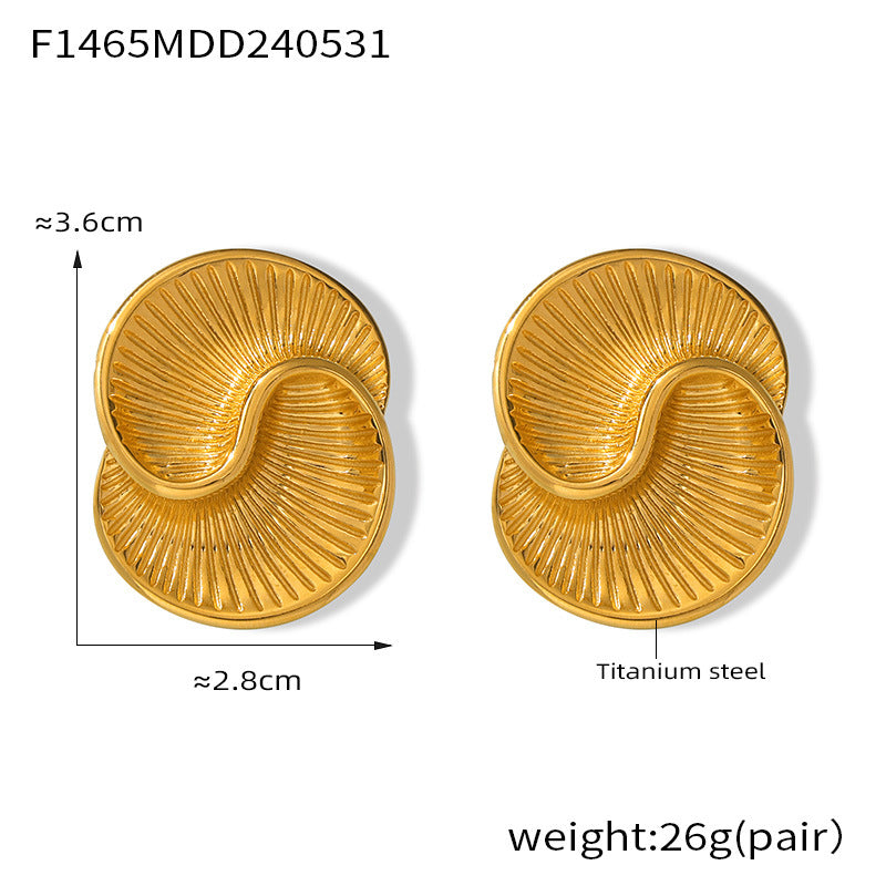 Asymmetrical Teardrop Geometric Earrings for Women – Titanium Steel Instagram Style