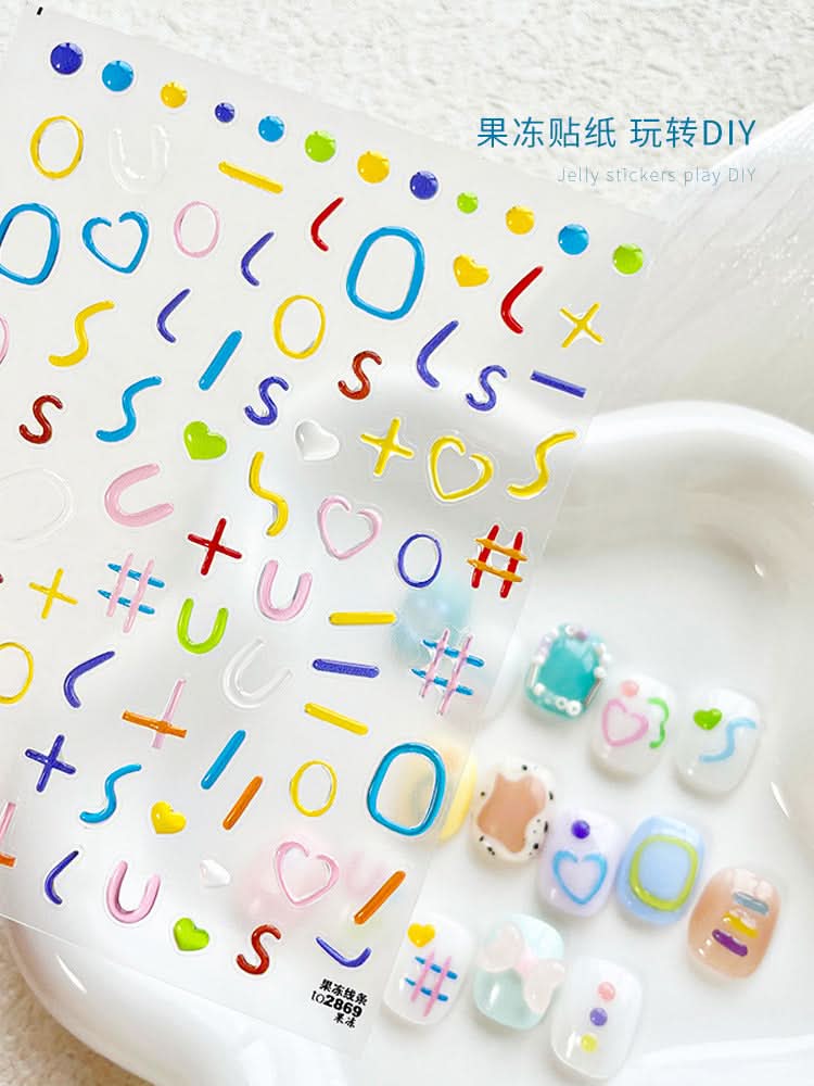 Cartoon Jelly Nail Stickers