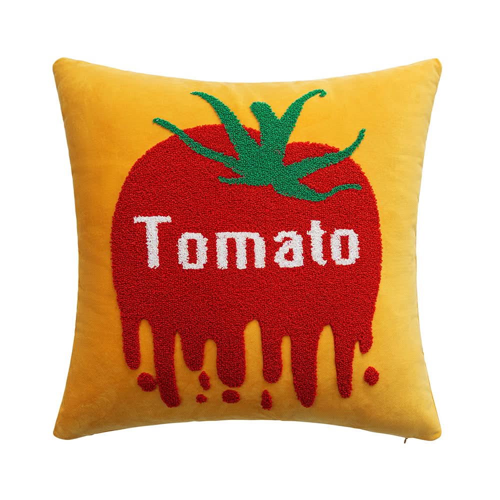 New Arrival Alphabet Fruit Embroidery Pillow