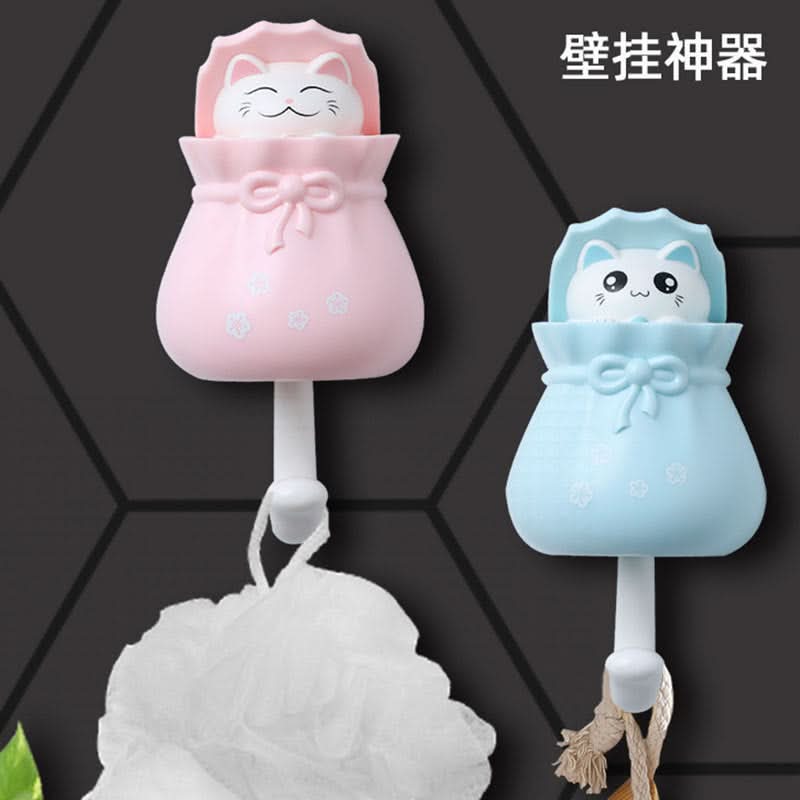 Punch-Free Kitty Wall Hook – Hook for Kitchen, Bathroom & Dorm (2.5KG Load)
