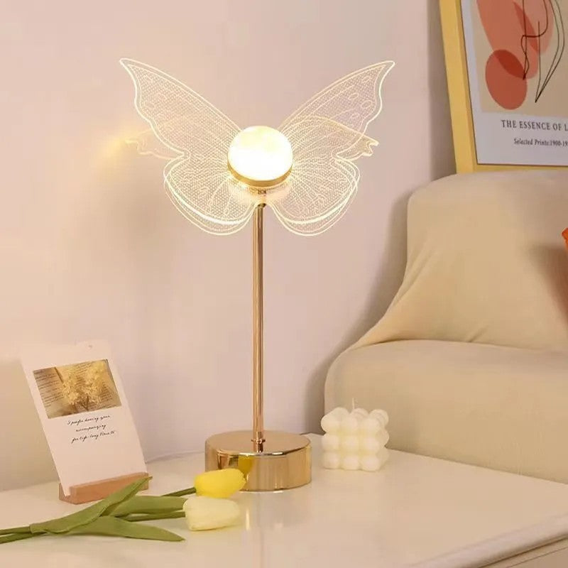 Dimmable Butterfly Night Light – Luxury Acrylic Table Lamp for Bedroom