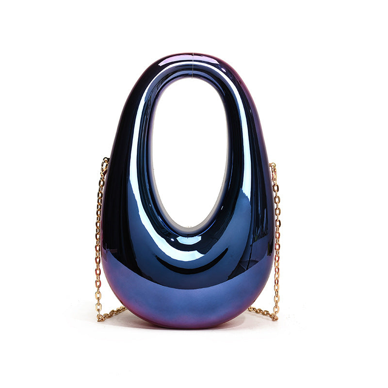 Acrylic Oval Box Handbag – Fashion Chain Crossbody Evening Bag for Women