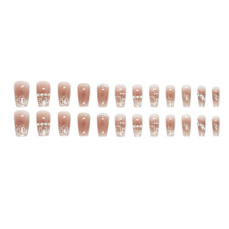 Spring Fragrance Pearl Nail Art – Cute Short Ballet Nails