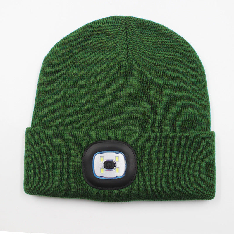 LED Beanie Hat – Rechargeable Knit Travel Hat with Light, Windproof & Warm