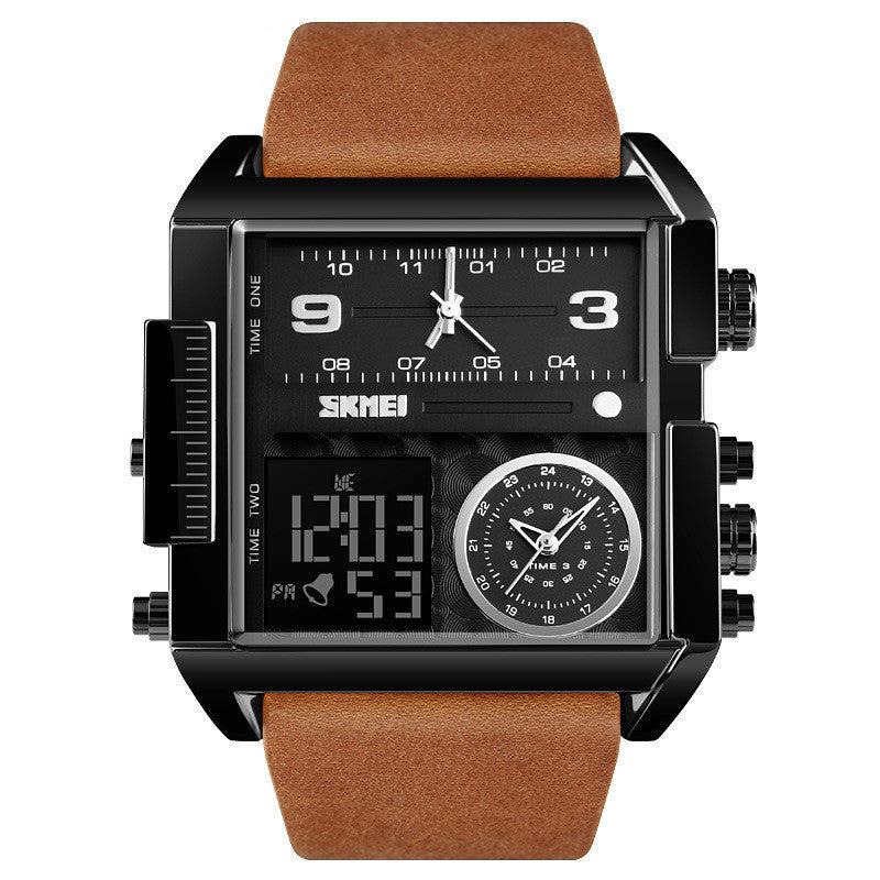 Skmei Square Large Dial Watch 3 time watch for Men 1391 Original