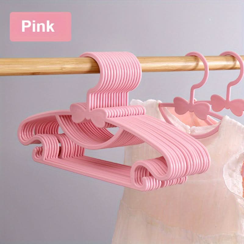 50pcs Colorful Plastic Kids' Clothes Hangers