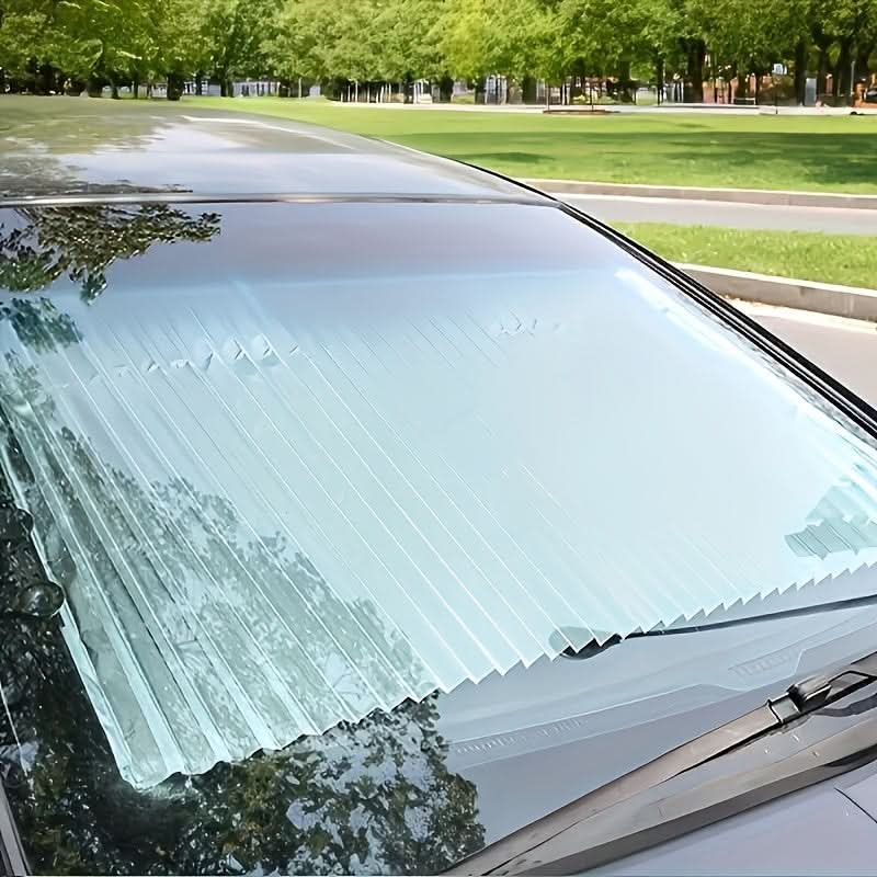 Retractable Car Windshield Sunshade – Foldable UV & Heat Blocker