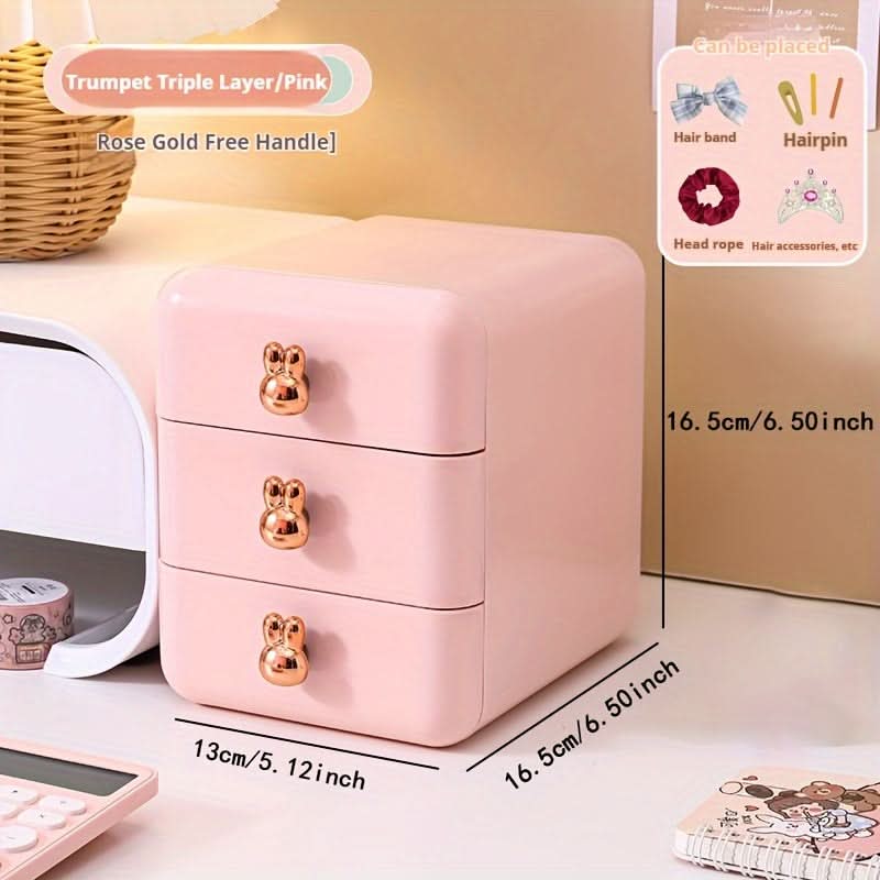 3-Tier Drawer Storage Cabinet for Essentials