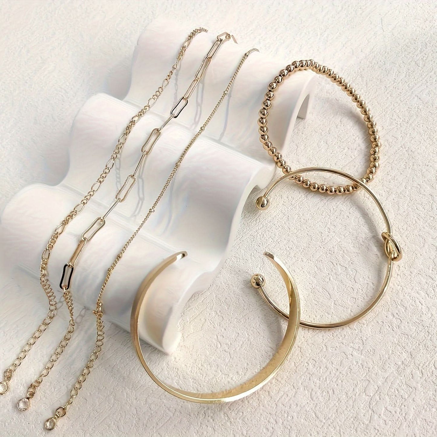 Pack of 6-Piece Vintage Stacking Bangle Bracelet Set