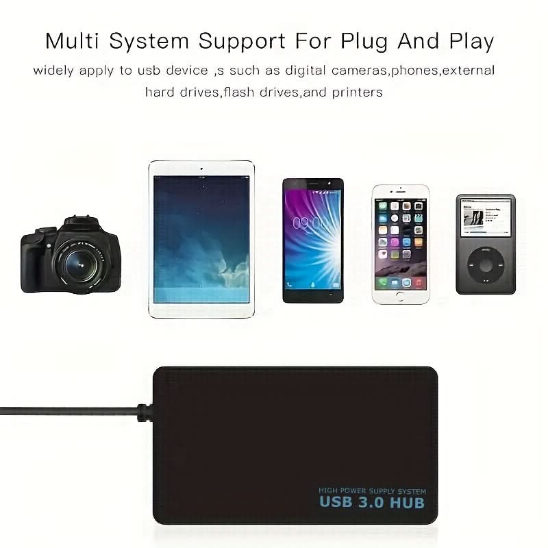 USB 3.0 4-Port High-Speed Charging Hub