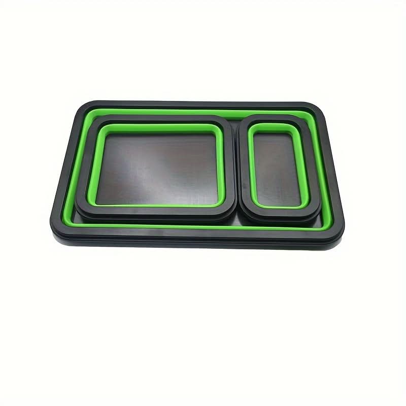 3-Piece Magnetic Silicone Tray Set for Tools
