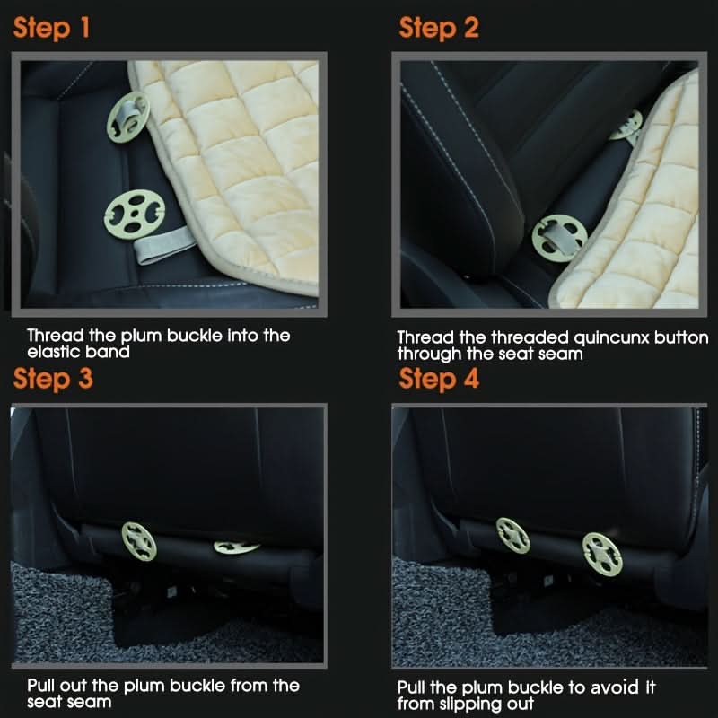 Car Back Seat Cover – Plush Non-Slip Rear Seat Cushion