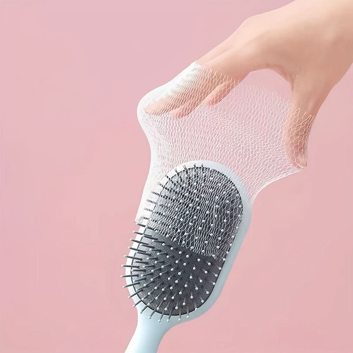 50pcs Disposable Hair Brush Cleaning Nets – PEVA Covers for Easy Hair Removal
