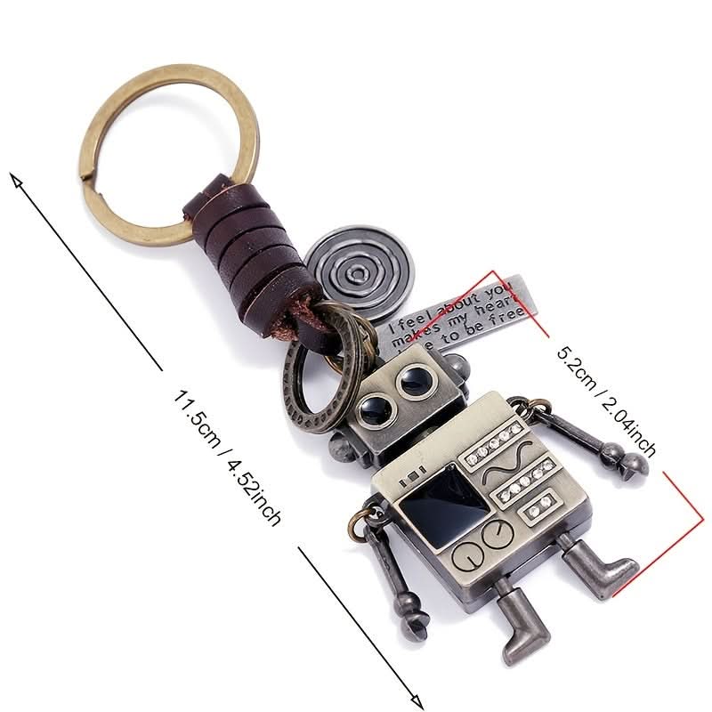 Vintage Robot Keychain for Men – Cute Mechanical Durable Design