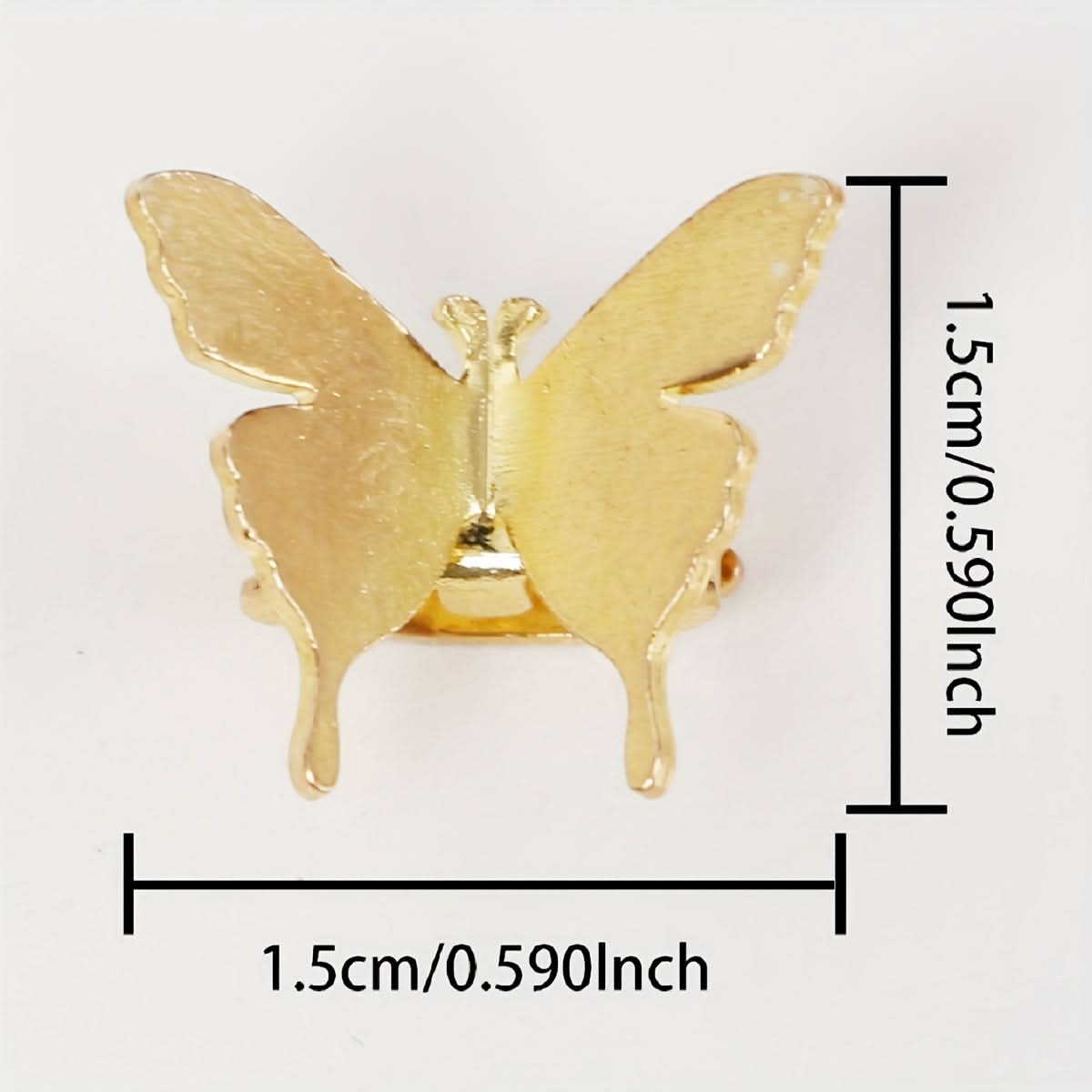 6pcs Golden Butterfly Hair Rings Set