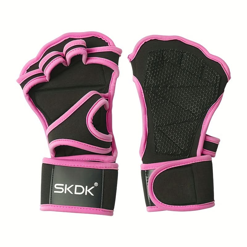 Premium Fitness Gloves with Wrist Support – Non-Slip Grip, Hook-and-Loop Closure