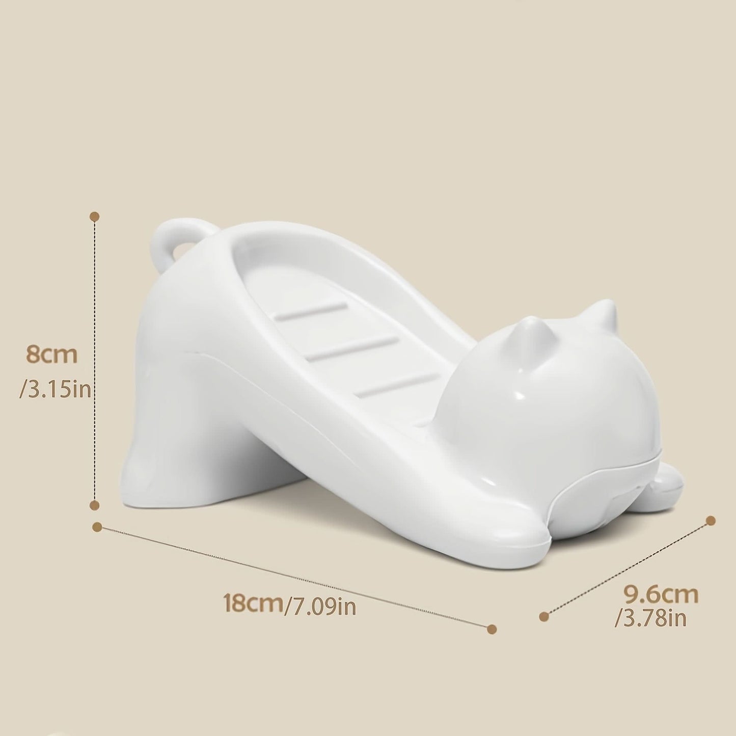 Cat-Shaped Soap Dishes – Self-Draining Plastic Soap Holders
