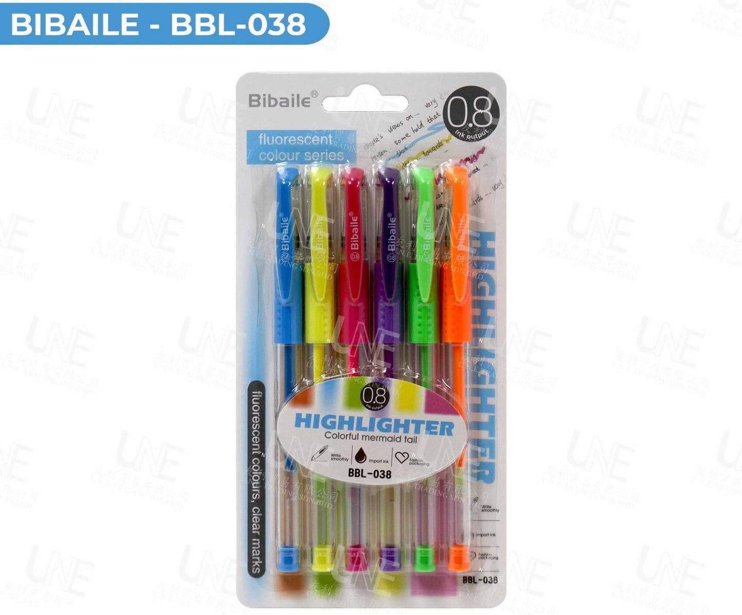 Bibaile Pen Highlighter 6Pcs