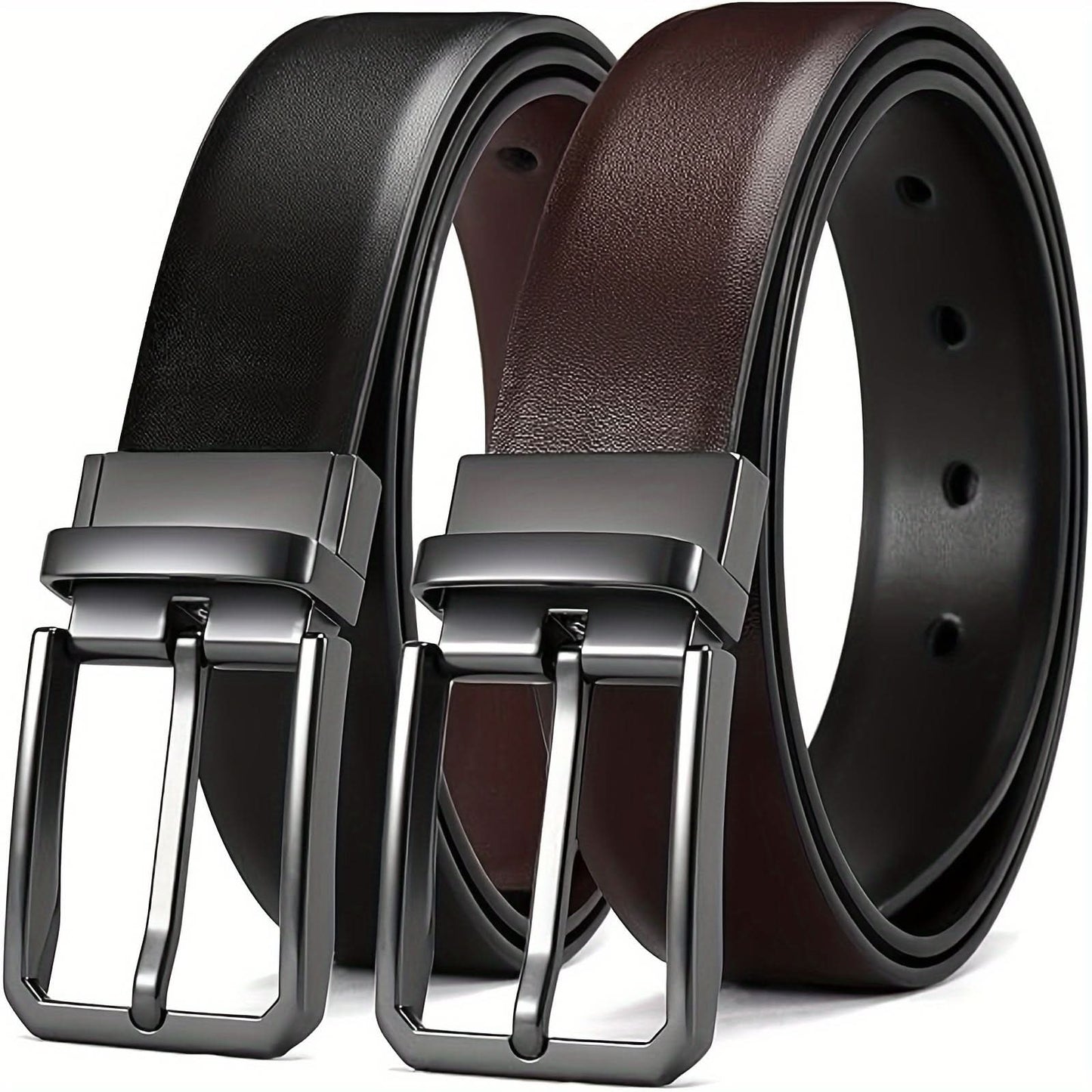 Couple Leather Reversible Belt for Men – 1 3/8" Wide