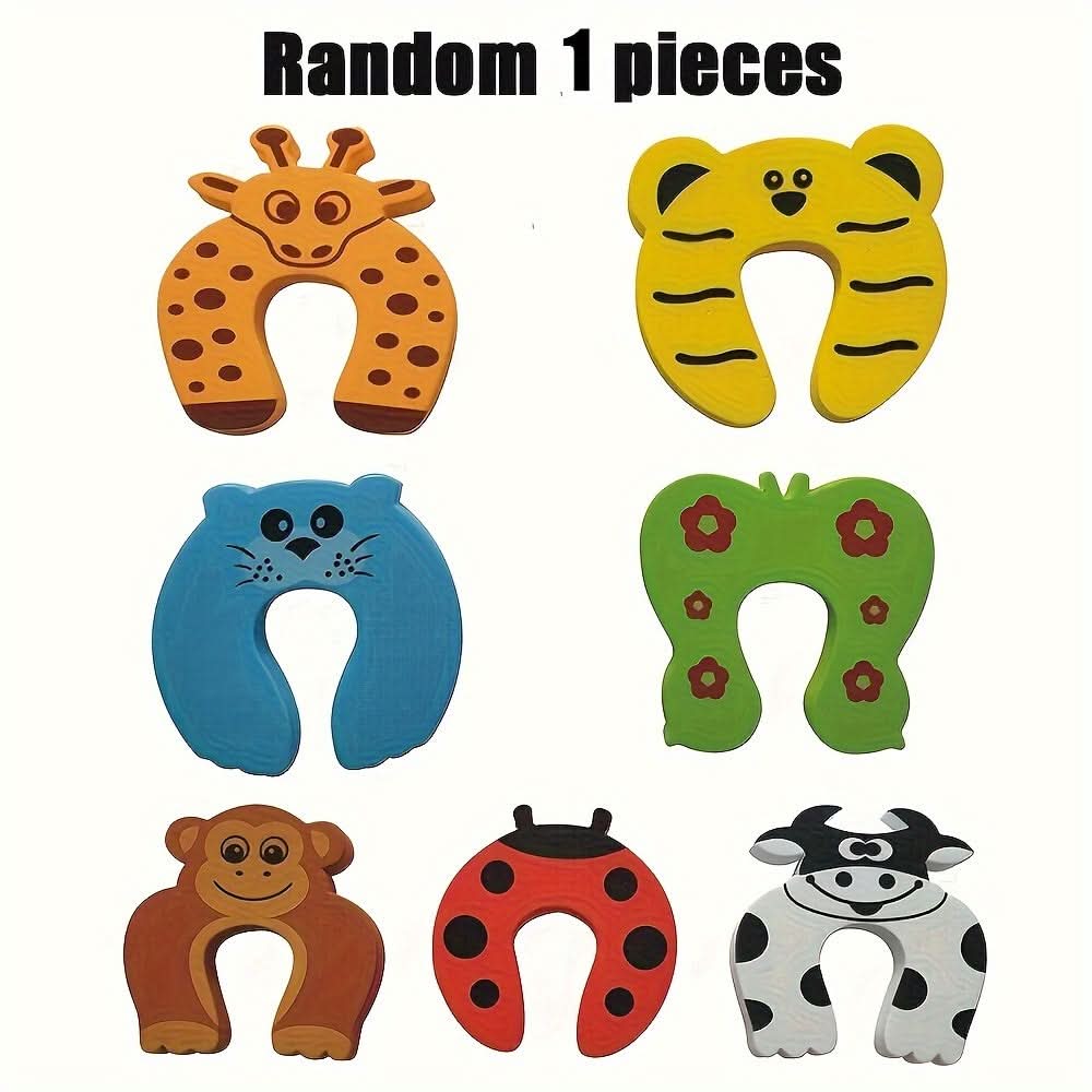 2 pc Anti-Pinch Door Stopper for Kids – Cartoon Safety Door Clamp