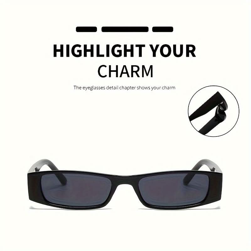 Retro Rectangle Mirrored Sunglasses for Women