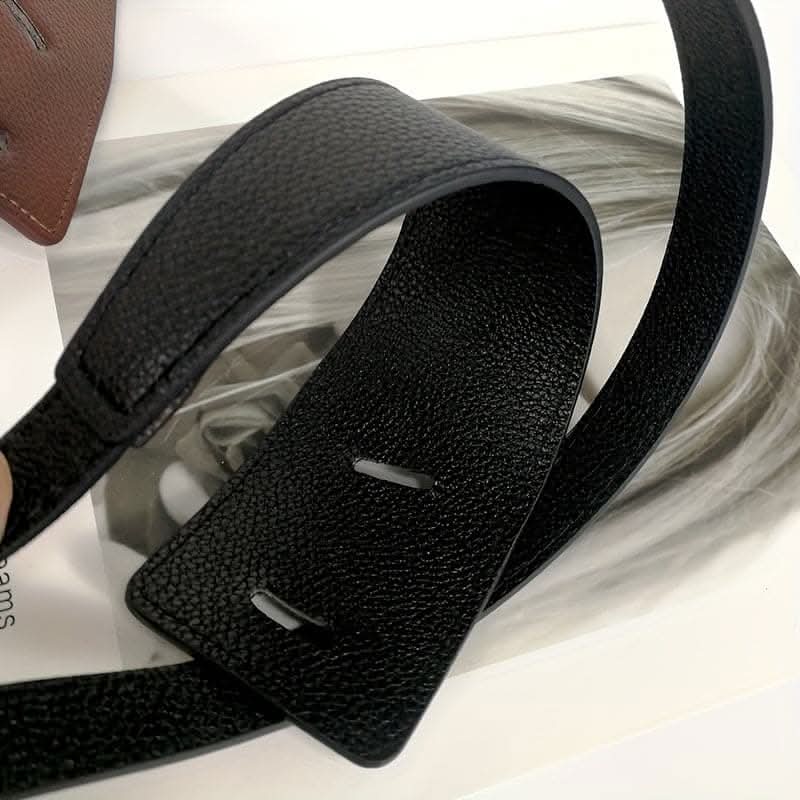 Women's Wide PU Belt with Stylish Knot