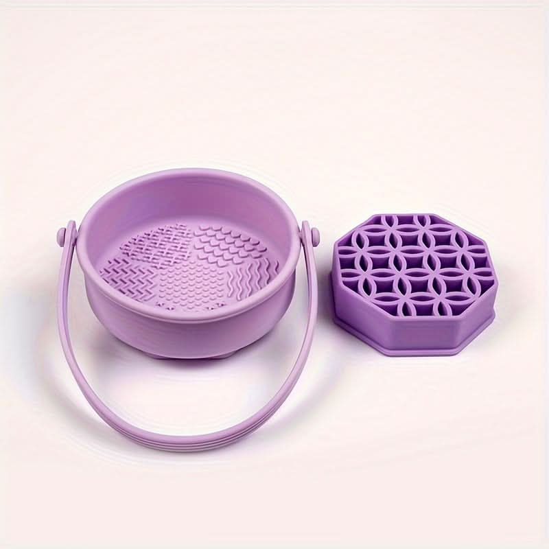 Silicone Makeup Organizer Set - Detachable Drying & Storage Rack