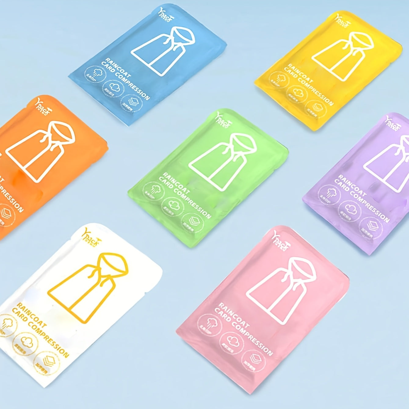 5-Pack Disposable Waterproof Raincoats – Portable Travel Rainwear