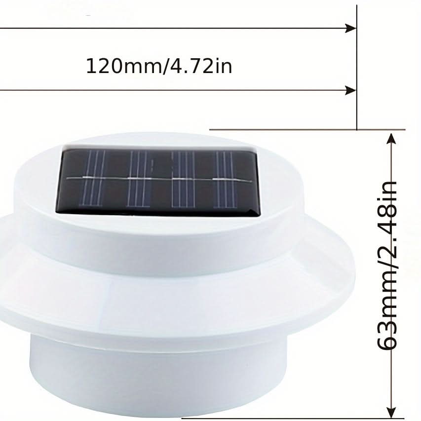 Pack of 4 Solar LED Gutter Lights for Outdoor Decoration-Warm Light