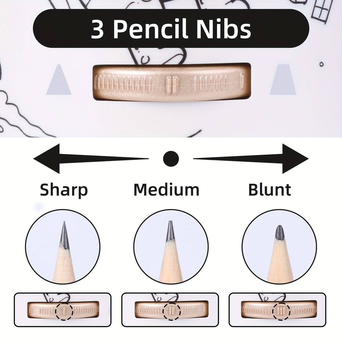 Automatic Pencil Sharpener – Large-Diameter Adjustable for 7.5-11.5mm Pencils