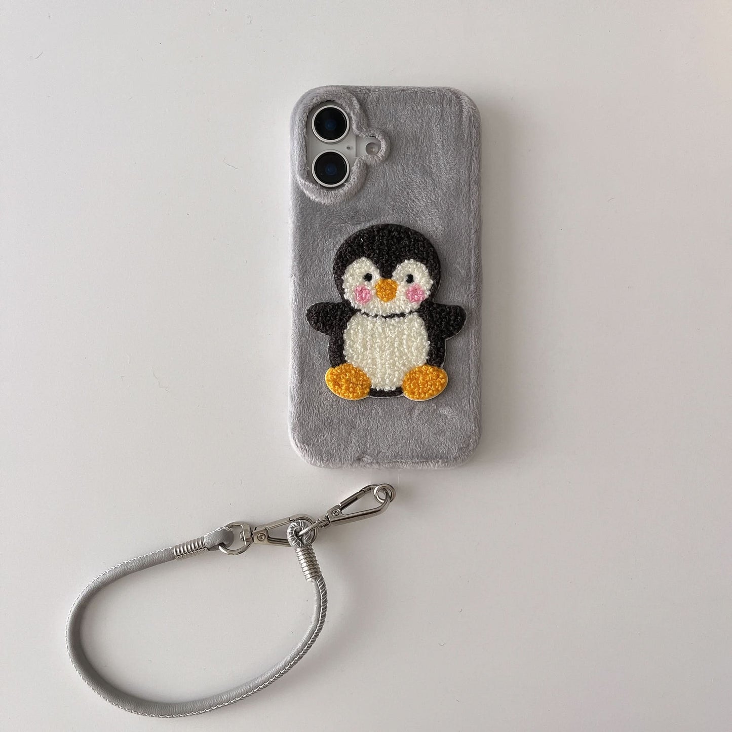 Quirky Velvet Plush Embroidered iPhone Case