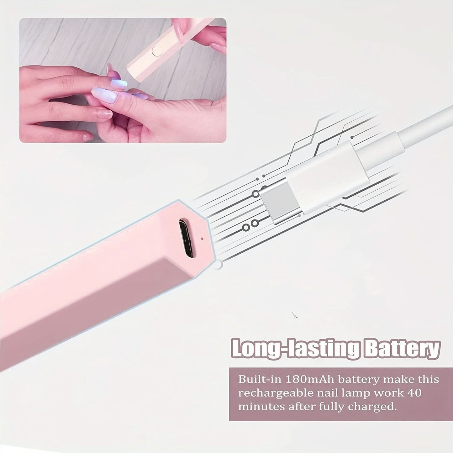 Mini Rechargeable LED Nail Dryer Lamp